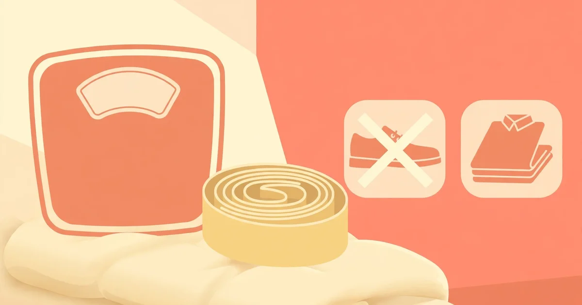 Weighing scale and measuring tape for correct child measurement